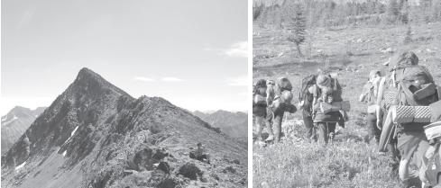 The group traveled to Doris Lake (left) to fix up the trails and did the same at Pasayten Alpine Wilderness (right) and spent a full week working together on creating hiker utopias. (Photos courtesy of John Lochner)