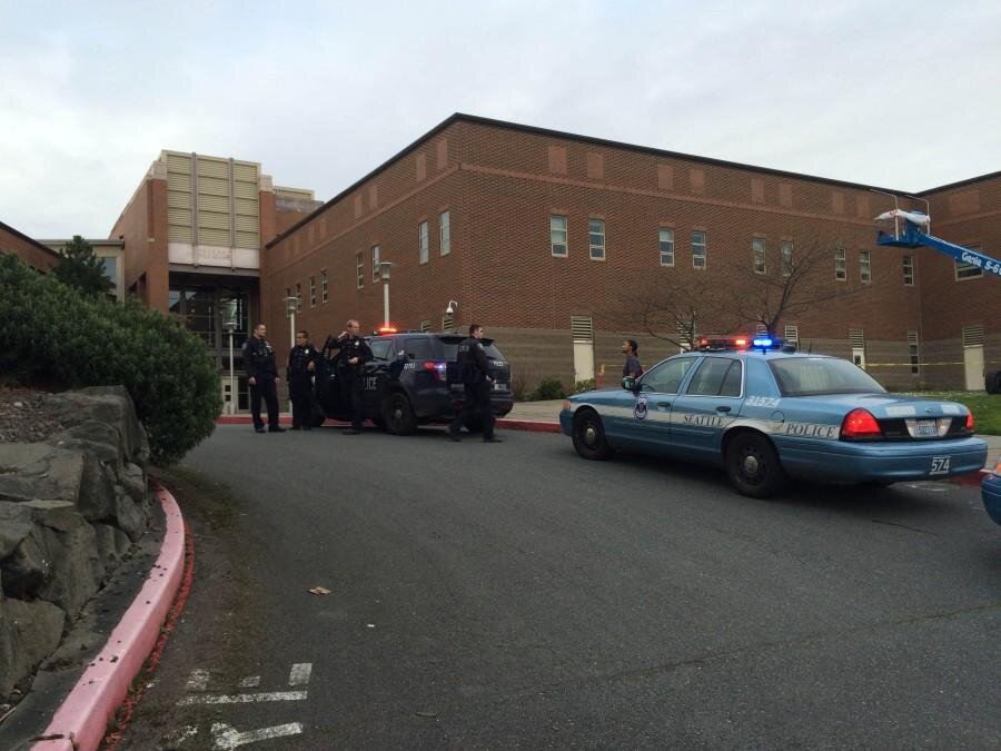 Jackson CroyBallard was evacuated around 3:00 p.m. on Wednesday after a series of bomb threats were made around the district. SPD is calling the threats a hoax, but sent officers to the five threatened schools out of "an abundance of caution."