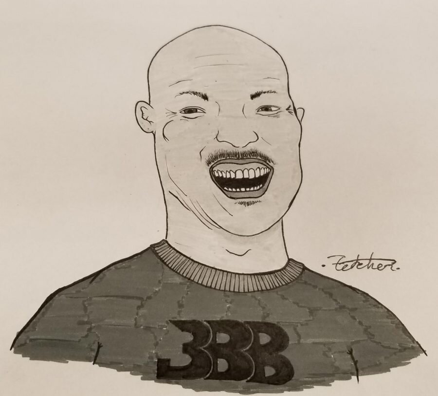 Painting of Lavar Ball. (Fletcher Anderson)