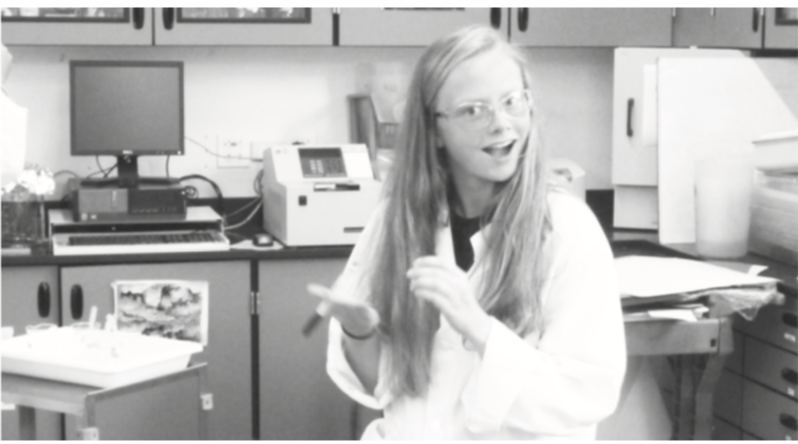 Senior Anna Peckham joined the Biotech Academy her freshman year, and completed coursework for it last year. Pictured above, Peckham works on a lab in Genetics her junior year. (Photo courtesy of Penny Pagels)