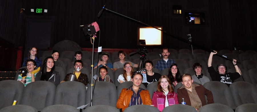 Photo courtesy of Brian CroppThe crew and cast of "A Trip to the Groovies" after the production wrapped. The policy trailer, produced by students in the Digital Filmmaking Program, will play before "Super 8" at Majestic Bay on Saturday, Feb. 20 at 9…