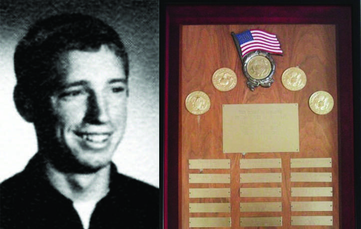 (Left) Douglas Lee Zeller graduated in 1965. Zeller died in the Vietnam War during the Tet Offensive, but has yet to be honored on the school's memorial plaque. He has recently been recognized as the 19th BHS student to die in the Vietnam War. (Righ…