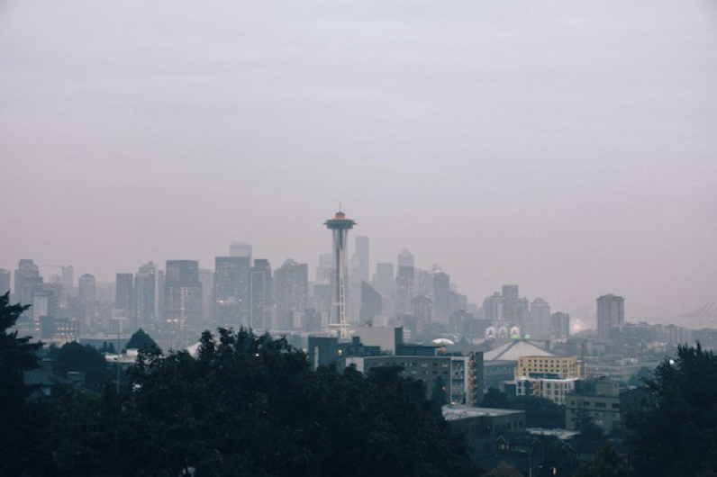 The Space Needle engulfed in smoke on Oct. 20 (bogdan_okro via Flickr licensed under CC by 2.0)